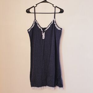 Jenize Women's XL Blue Lace Spaghetti Strap Night Dress